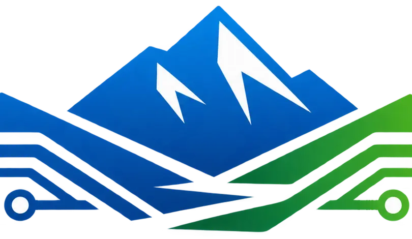 Fraser Valley IT mountain and circuit icon